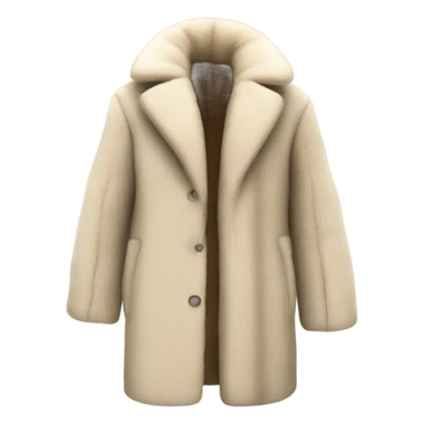 beige fur coat sticker