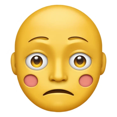 Create a submissive awkward reaction of an emoji with yellow face sticker