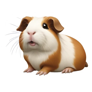 Guinea pig wearing a holy cross sticker