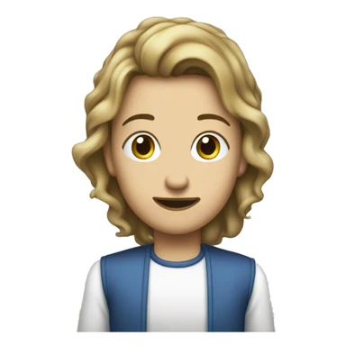 девочка с грустным лицом, синими дредами,голубыми глазами и в черном худи и проколотым носом sticker