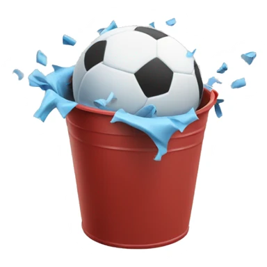 a ball being thrown in a bucket sticker