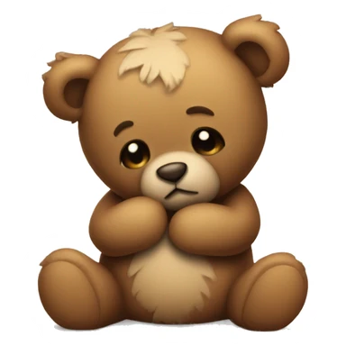 heartbroken teddy bear  sticker
