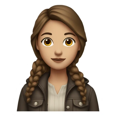 girl ahesthetic with brown hair  sticker