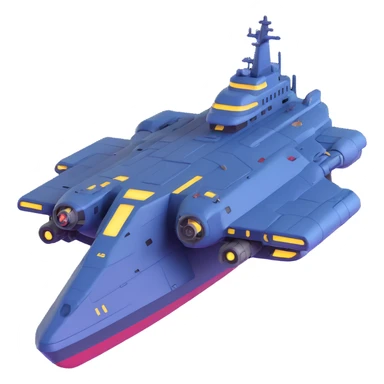 Massive capital ship with jump drive engines sticker