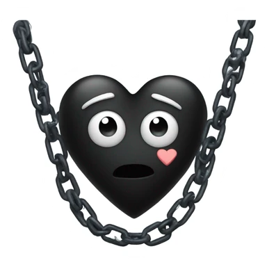 black heart in chains  sticker