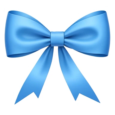 Super ultra-thin and stretched ribbon bow, as narrow as possible, single loop, no extra loops, no fluffy or rounded shapes, only one long and sleek ribbon, delicate, minimalist, NO DOUBLE LOOPS, NO THICKNESS, ONLY A SINGLE SLIM LINE blue sticker