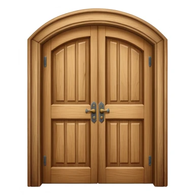 opened wooden door sticker
