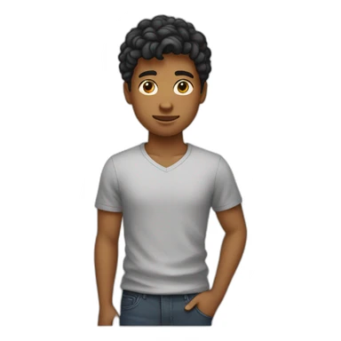 Un jeune homme noir avec le cheveux courte dégradé  sticker