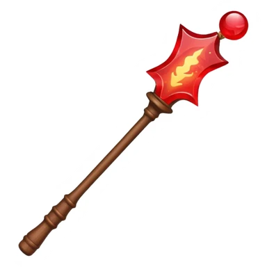 magic wand with red magic wave sticker