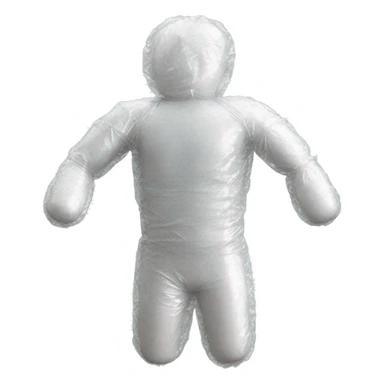 Human Body wrapped in bubble wrap sticker