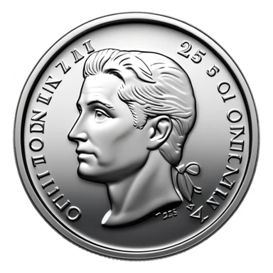 25 cent sus silver  sticker