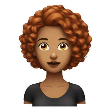 Mulher-branca-ruiva-cabelo-comprido-olhos- pretos sticker