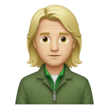 james sunderland silent hill 2 a man with blonde long  hair and green jacket sticker