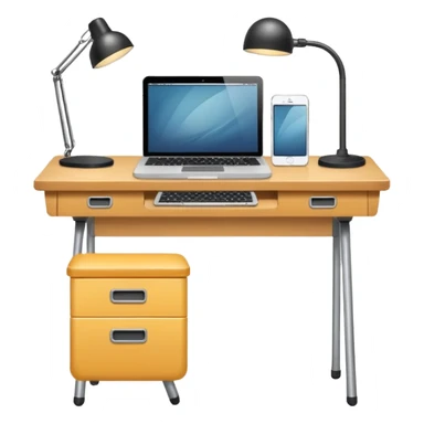 an empty desk from top to bottom sticker