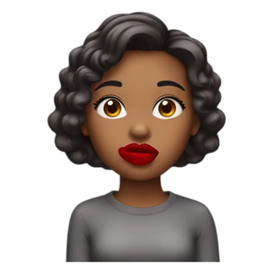 Girl with lipstick sticker