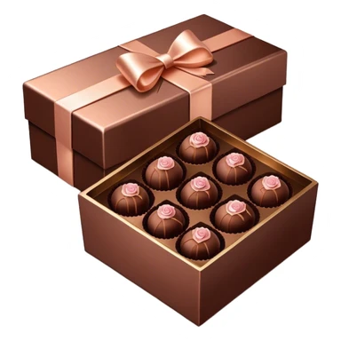 Rose gold gift box of chocolate truffles  sticker