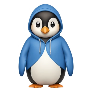 friendly anthropomorphised penguin in a hoodie and jeans standing with arms folded sticker