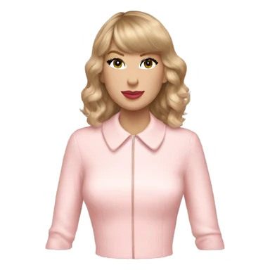 Taylor Swift in pastel pink clothes sticker