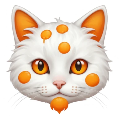 gato blanco con manchas naranjas aesthetic sticker