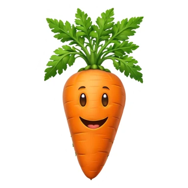 a big carrot with goofy face over the world sticker