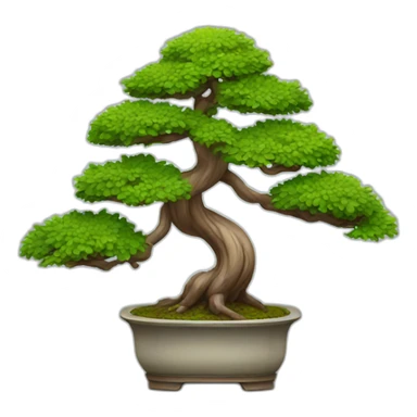 A bonsai tree sticker