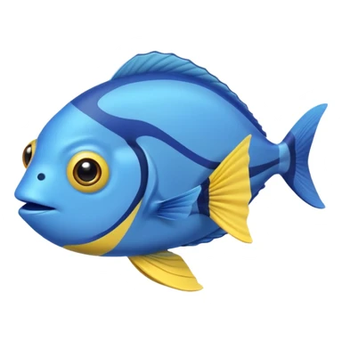 baby blue tang fish and a teddy bear sticker
