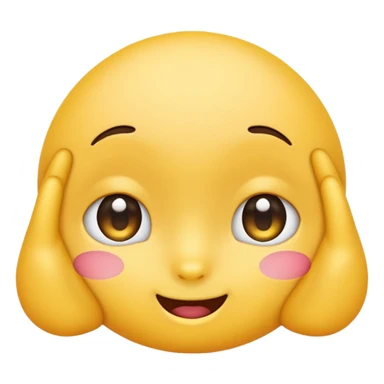 Make a cute shy 😌 in this emoji not a human i need  sticker