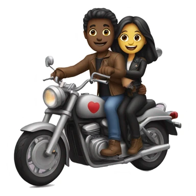 Couple on a motorbike  sticker