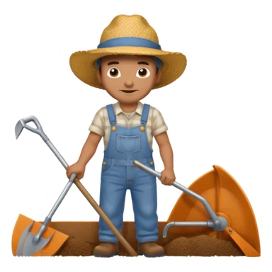 man plowing a field sticker