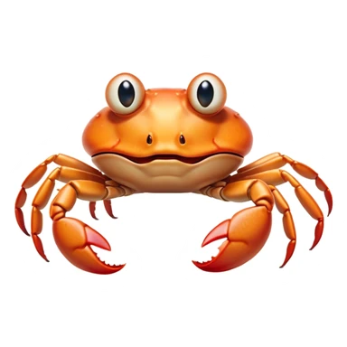 Cinematic Comical Baby Crab Portrait Emoji, Head tilted dramatically with an exaggeratedly shocked expression, featuring a tiny, vibrant carapace with wide, comically expressive eyes full of playful disbelief and miniature, animated pincers, Simplified yet hilariously expressive features, highly detailed, glowing with a slightly sassy coastal glow, high shine, dramatic yet playful, stylized with an air of cheeky seaside mischief, soft glowing outline, capturing the essence of a meme-worthy baby crab that looks ready to pinch its way into viral fame! sticker