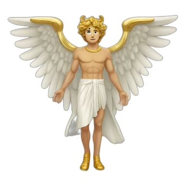Hermes (the mythologic god) with wings shoes sticker