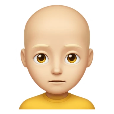 Human emoji with *NO* eyebrows staring into your soul  sticker