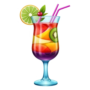 colorful cocktail sticker