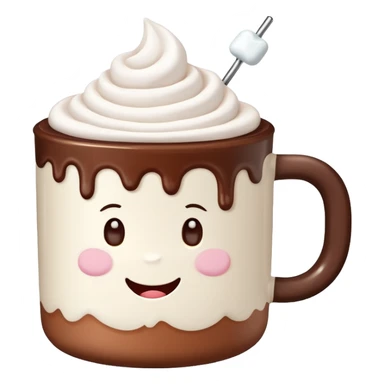 white mug of hot chocolate sticker