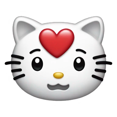 hello kitty’s face with heart eyes sticker