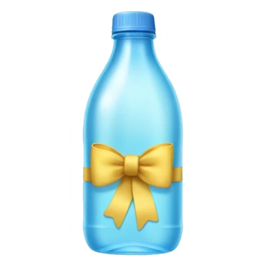 Bottle of Water with a bow sticker