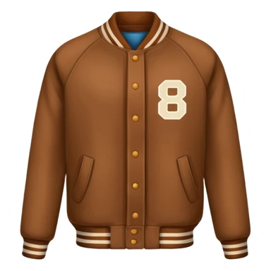 brown varsity jacket with number 85 right side chest 


 sticker