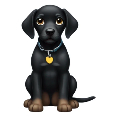 A black puppie sticker