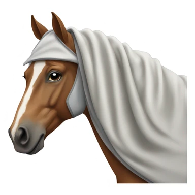Horse wearing a hoodi sticker