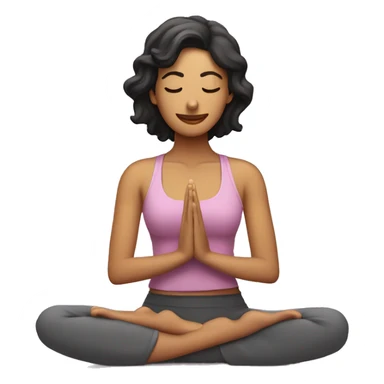 Chica morena haciendo yoga  sticker