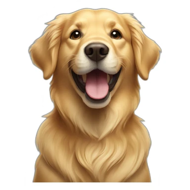 happy golden retriever sticker