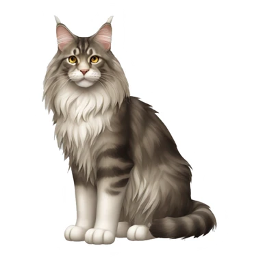 Maine Coon Cat Breed Full Body sticker