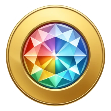 Diamond color coin sticker