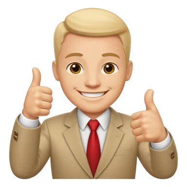 Boss with thumbs up sticker