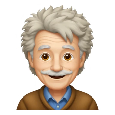 grandpa with furry hair sticker