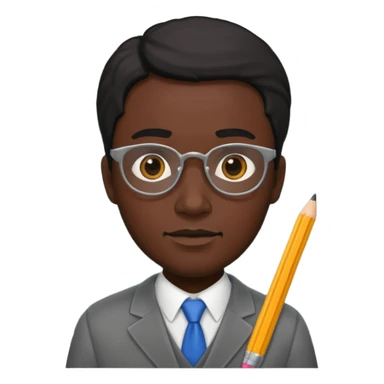 teacher man with black skin sticker