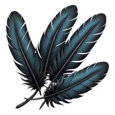 bundle of black feathers sticker