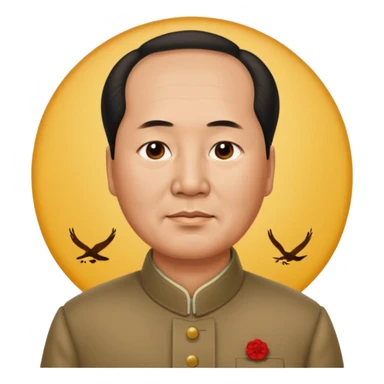 Mao zedong with receding hairline  sticker