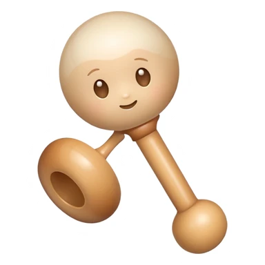 baby rattle with gradient and beige colors sticker