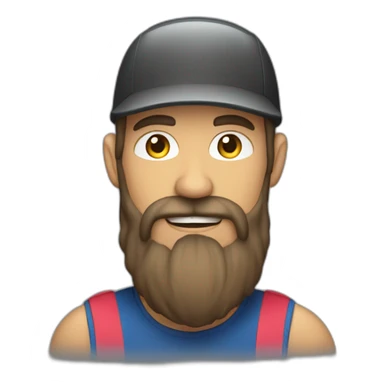 Hombre con barba deportivo andando en bicicleta sticker